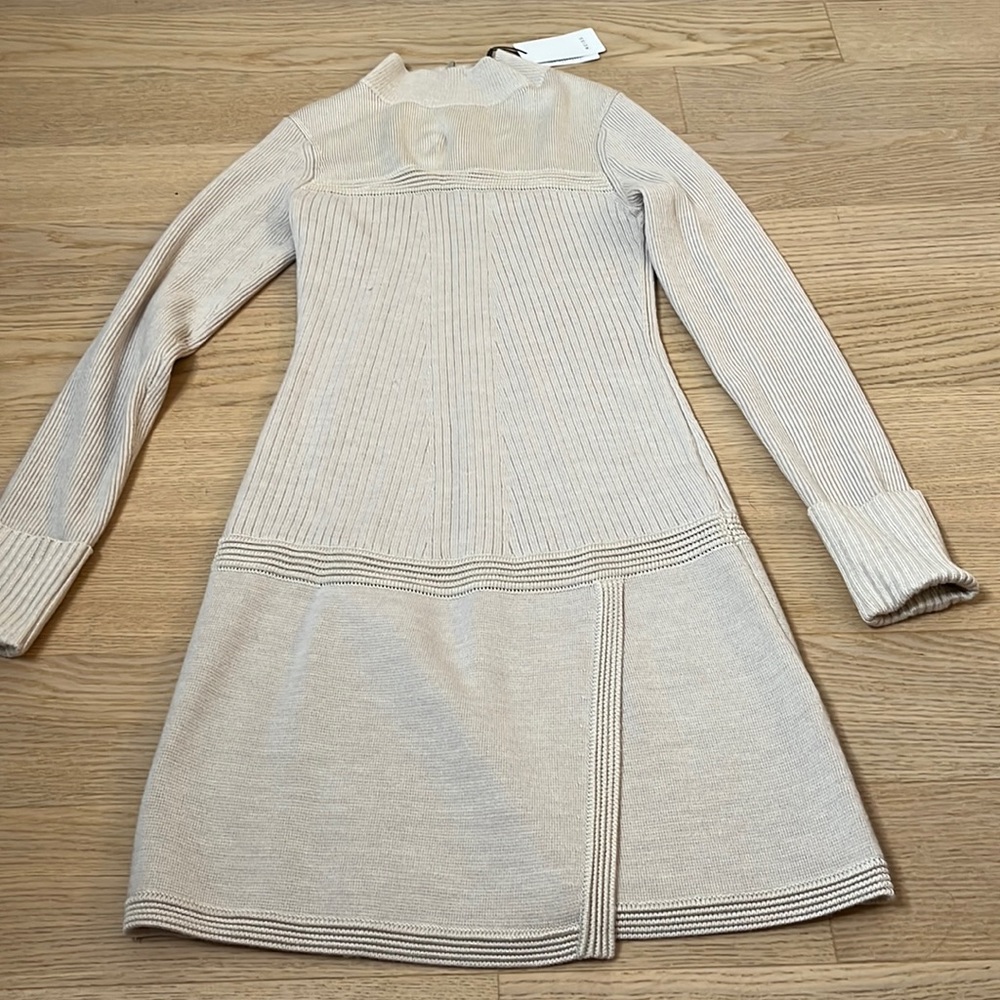 Reiss knitted mini dress Zoe in blush pink size small